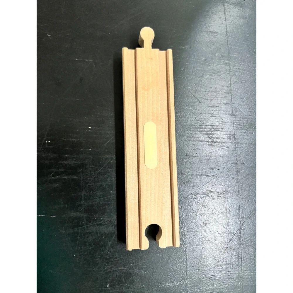 Thomas Wooden Railway Track Natural Wood Sound Effects Straight 6 Inch OS